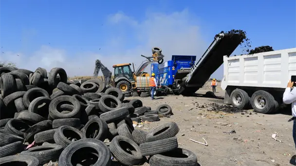 Trituración de llantas busca reducir contaminación y riesgos sanitarios